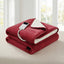 Giselle Electric Throw Rug Dual Side Fleece Flannel Heated Blanket Burgundy