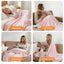 Giselle Electric Throw Rug Dual Side Fleece Flannel Heated Blanket Pink