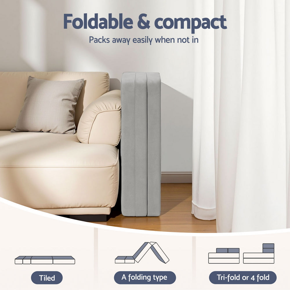 Giselle Foldable Mattress Folding Sofa Bed 4-fold Sleeping Camping Cushion Mat