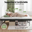 Giselle Folding Bed with Mattress Double Portable Foldable Guest Bed Bamboo Cover