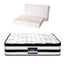 Giselle Queen 34cm 5-Zone Euro Top Pocket Spring Mattress with 2 Natural Latex Contour Pillows