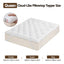 Giselle Queen Pillow Top Mattress Topper 1300GSM White Duck Feather For Old Bed Upgrade 5cm Thick
