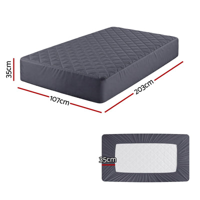 Giselle Water-Resistant Mattress Protector Microfiber 360° Fit King Single
