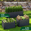 Green Fingers 2-in-1 Raised Garden Bed Kit, 320cm/160cm| 77cm Extra Deep Ergonomic Planter Box | Protect Your Back | Galvanised Steel Vegetable Flower Pot for Outdoor Garden | Includes Gloves & Pegs