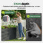 Green Fingers 2-in-1 Raised Garden Bed Kit, 320cm/160cm| 77cm Extra Deep Ergonomic Planter Box | Protect Your Back | Galvanised Steel Vegetable Flower Pot for Outdoor Garden | Includes Gloves & Pegs