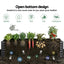 Green Fingers 2-in-1 Raised Garden Bed Kit, 320cm/160cm| 77cm Extra Deep Ergonomic Planter Box | Protect Your Back | Galvanised Steel Vegetable Flower Pot for Outdoor Garden | Includes Gloves & Pegs