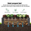 Green Fingers 2-in-1 Raised Garden Bed Kit, 320cm/160cm| 77cm Extra Deep Ergonomic Planter Box | Protect Your Back | Galvanised Steel Vegetable Flower Pot for Outdoor Garden | Includes Gloves & Pegs