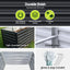 Green Fingers 2-in-1 Raised Garden Bed Kit, 320cm/160cm| 77cm Extra Deep Ergonomic Planter Box | Protect Your Back | Galvanised Steel Vegetable Flower Pot for Outdoor Garden | Includes Gloves & Pegs