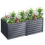Green Fingers 2x Garden Bed 100x100x77cm Planter Box Raised Container Galvanised