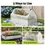 Green Fingers 3 in 1 Raised Garden Bed with Greenhouse Galvanised Planter Box Kit
