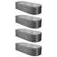 Green Fingers 4 Pcs Raised Garden Bed Kit Oval Galvanized Steel Planter Boxes 160x80x42cm, Heavy Duty Metal Elevated Garden Bed for Vegetables Flowers Herbs, with Safety Edging, Gloves & Pegs Included