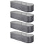 Green Fingers 4 Pcs Raised Garden Bed Kit Oval Galvanized Steel Planter Boxes 240x80x56cm, Heavy Duty Metal Elevated Garden Bed for Vegetables Flowers Herbs, with Safety Edging, Gloves & Pegs Included
