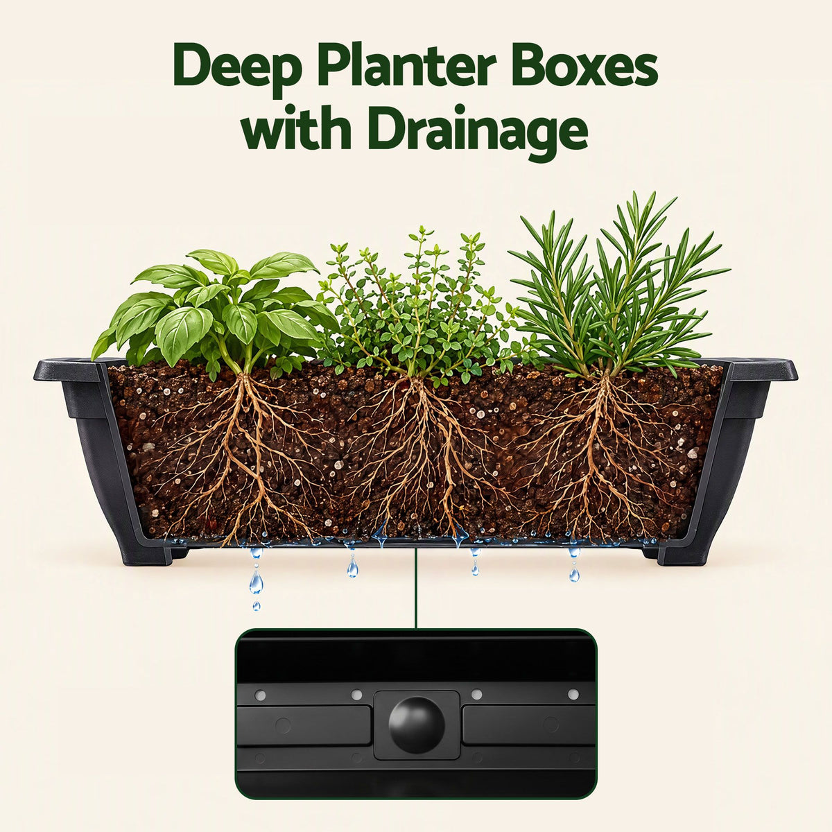 Green Fingers 5 Tier Vertical Raised Garden Bed Mobile Planter Box with Locking Wheels