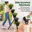 Green Fingers 5 Tier Vertical Raised Garden Bed Mobile Planter Box with Locking Wheels