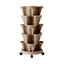 Green Fingers Garden Bed 5 Tier Vertical Garden Grey Strawberry Stackable Planters Herb Petunias Tan