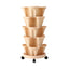Green Fingers Garden Bed 5 Tier Vertical Garden Grey Strawberry Stackable Planters Herbs Beige