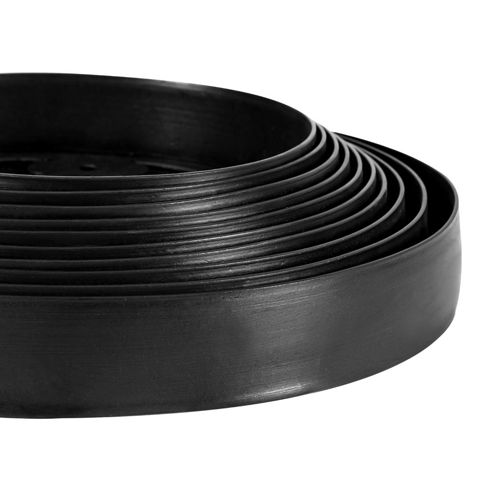 Green Fingers Garden Edging 5CM x 10M Border Support Landscape Edge Black X5