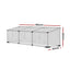 Green Fingers Greenhouse 180x50x50CM Cold Frame Plant Grow Aluminium Polycarbonate Green House