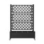 Green Fingers Mobile Planter Box with Trellis, Self Watering Garden Bed & Privacy Screen for Climbing Plants Flowers, Black