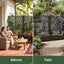 Green Fingers Mobile Planter Box with Trellis, Self Watering Garden Bed & Privacy Screen for Climbing Plants Flowers, Black