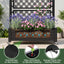 Green Fingers Mobile Planter Box with Trellis, Self Watering Garden Bed & Privacy Screen for Climbing Plants Flowers, Black