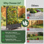 Green Fingers Mobile Planter Box with Trellis, Self Watering Garden Bed & Privacy Screen for Climbing Plants Flowers, Black