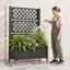 Green Fingers Mobile Planter Box with Trellis, Self Watering Garden Bed & Privacy Screen for Climbing Plants Flowers, Black