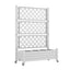 Green Fingers Mobile Planter Box with Trellis, Self Watering Garden Bed & Privacy Screen for Climbing Plants Flowers, White
