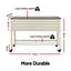 Green Fingers Mobile Raised Garden Bed With Wheels Storage Shelf 81cm Height for Vegetables Herb White