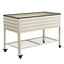 Green Fingers Mobile Raised Garden Bed With Wheels Storage Shelf 81cm Height for Vegetables Herb White