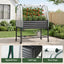 Green Fingers Mobile Raised Garden Bed with Greenhouse Cover Storage Shelf for Tomato Vegetables Herb Charcoal