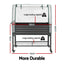 Green Fingers Mobile Raised Garden Bed with Greenhouse Cover Storage Shelf for Tomato Vegetables Herb Charcoal