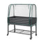 Green Fingers Mobile Raised Garden Bed with Net Cover Storage Shelf for Tomato Vegetables Herb Charcoal