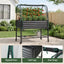 Green Fingers Mobile Raised Garden Bed with Net Cover Storage Shelf for Tomato Vegetables Herb Charcoal