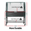 Green Fingers Mobile Raised Garden Bed with Net Cover Storage Shelf for Tomato Vegetables Herb Charcoal