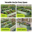 Green Fingers Oval Raised Garden Bed Galvanised Planter Box Rust Resistant 240x60x45cm Green