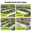 Green Fingers Oval Raised Garden Bed Galvanised Planter Box Rust Resistant 240x60x45cm White