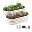 Green Fingers Raised Garden Bed 2 Pack Galvanised Planter Box Rust Resistant 120x60x30cm White