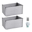 Green Fingers Raised Garden Bed 2 in 1 Modular Galvanised Planter Box Rust Resistant 240x80x60cm
