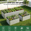 Green Fingers Raised Garden Bed 2 in 1 Modular Galvanised Planter Box Rust Resistant 240x80x60cm