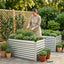 Green Fingers Raised Garden Bed 2 in 1 Modular Galvanised Planter Box Rust Resistant 240x80x60cm