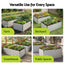 Green Fingers Raised Garden Bed 2 in 1 Modular Galvanised Planter Box Rust Resistant 240x80x60cm
