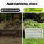 Green Fingers Raised Garden Bed 2 in 1 Modular Galvanised Planter Box Rust Resistant 240x80x60cm