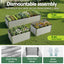 Green Fingers Raised Garden Bed 2 in 1 Modular Galvanised Planter Box Rust Resistant 240x80x60cm