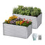 Green Fingers Raised Garden Bed 2 in 1 Modular Galvanised Planter Box Rust Resistant 240x80x60cm