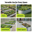 Green Fingers Raised Garden Bed Galvanised Oval Metal Planter Box Large Outdoor 120x60x30cm Silver