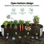Green Fingers Raised Garden Bed Galvanised Oval Metal Planter Box Large Outdoor 120x60x30cm Silver