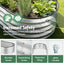 Green Fingers Raised Garden Bed Galvanised Oval Metal Planter Box Large Outdoor 150x70x30cm Silver