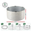 Green Fingers Round Metal Raised Garden Bed 90x45cm Planter Box White