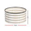 Green Fingers Round Raised Garden Bed 2 Pack Galvanised Planter Box Rust Resistant 60x60x30cm White